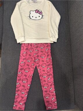 Hello Kitty Plush Sequin Sweatshirt & Leggings Set  | Girls 6X | Cozy set